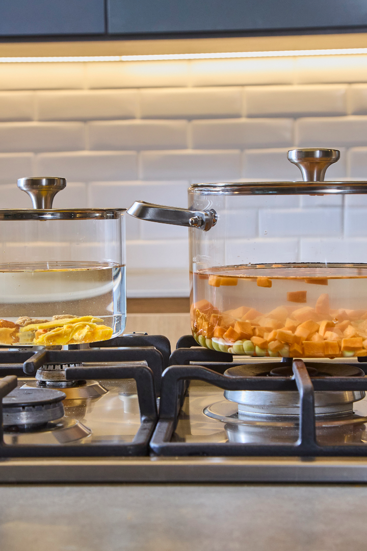OLLAS DE VIDRIO DE BOROSILICATO TRANSPARENTES- SET X2