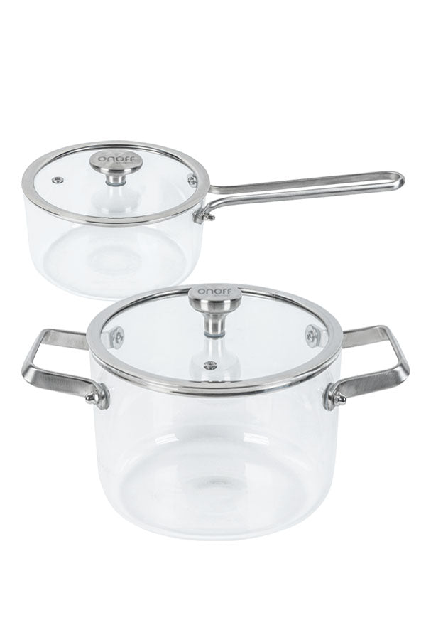 OLLAS DE VIDRIO DE BOROSILICATO TRANSPARENTES- SET X2